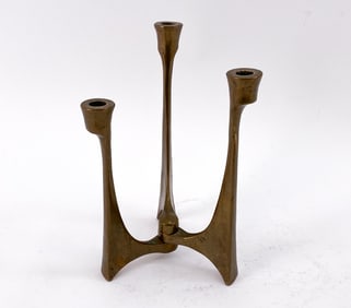 MICHAEL HARJES GERMAN BRONZE CANDLEHOLDER