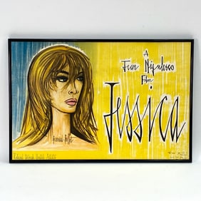 BERNARD BUFFET LITHOGRAPH FOR THE MOVIE "JESSICA"