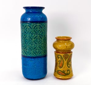 (2) BITOSSI ITALIAN CERAMIC VASES