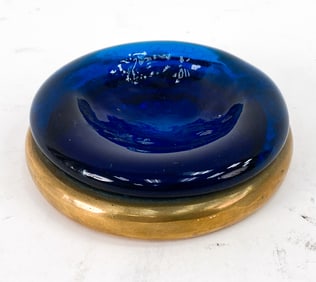 BRONZE & ART GLASS SCULPTURE