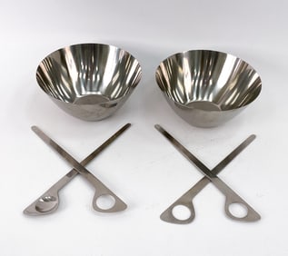 ARNE JACOBSEN FOR STELTON SALAD BOWLS & SERVERS