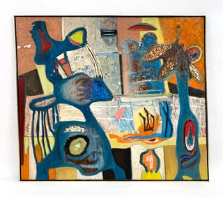 YEHOSHUA KOVARSKY (1907-1967) ABSTRACT O/C