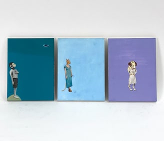 SUSAN ARENA ANIMAL PORTRAITS OIL ON CANVAS