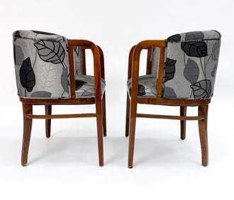 PAIR OF ART DECO STYLE ARMCHAIRS