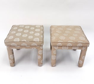 PAIR OF DREXEL PARSONS STYLE OTTOMANS C. 1980S