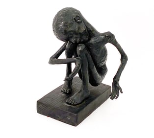 BRONZE SCULPTURE "CHILD" FROM E. SCHREINER ESTATE