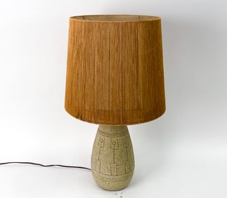 SGRAFFITO MID-CENTURY CERAMIC LAMP