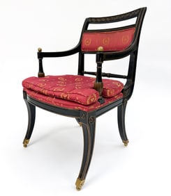 REGENCY STYLE OAK LOUNGE CHAIR