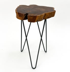 LIVE EDGE WALNUT SIDE TABLE