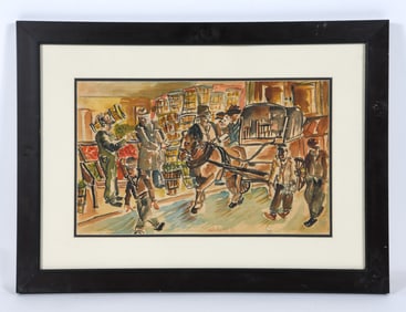 NIBERG ABBEY (1920-1990) WATERCOLOR