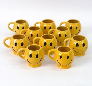 (10) MCCOY SMILEY MUGS GROUPING
