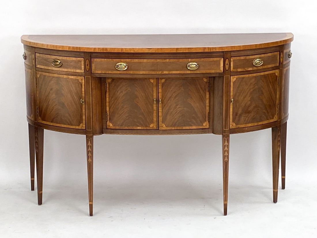 HICKORY MAHOGANY DEMILUNE SIDEBOARD (1 of 18)