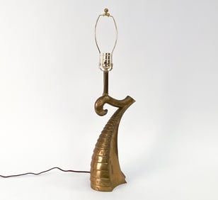 PIERRE CARDIN STYLE BRASS TABLE LAMP