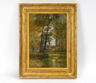 ATTR. ALBERT BABB INSLEY (1842-1937) NY LANDSCAPE