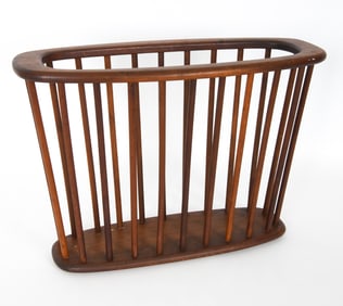 ATTR. ARTHUR UMANOFF WALNUT MAGAZINE HOLDER