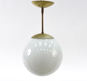 MID-CENTURY PROGRESS GLASS GLOBE PENDANT LIGHT