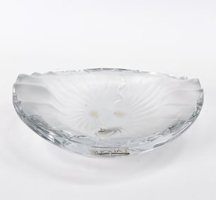 LALIQUE "NANCY CENDRIER" CRYSTAL BOWL