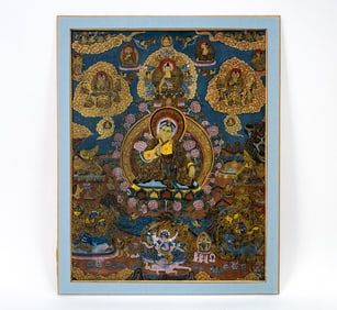TIBETAN THANGKA "BUDDHA'S LIFE STORY"