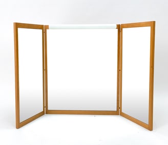 KAI KRISTIANSEN DANISH TRIPTYCH TEAK MIRROR 1960S