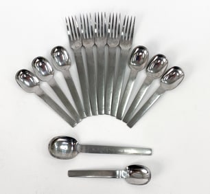 ARTHUR SALM "BORDELON" AUSTRIAN FLATWARE GROUPING