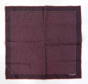 VINTAGE FUMAGALLI SILK POCKET SQUARE SCARF