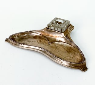 CHRISTIAN F. HEISE DANISH SILVER INKWELL