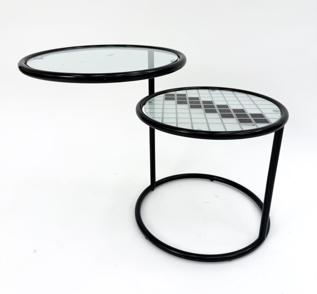 STEFANO CEVOLI GLASS & METAL SIDE TABLE (1 of 6)