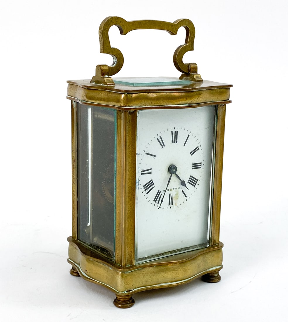 ANTIQUE FRENCH BRASS CARRIAGE CLOCK. (1 of 12)
