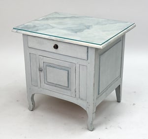PROVINCIAL STYLE PAINTED PINE SIDE TABLE