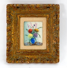 WALT LITT ENAMEL ON COPPER STILL LIFE