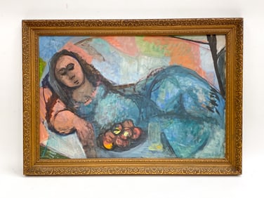 MODERNIST RECLINING WOMAN ON MASONITE