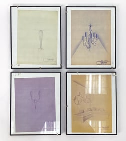 (4) JEAN ROYERE INTERIOR BLUEPRINT REPRODUCTIONS