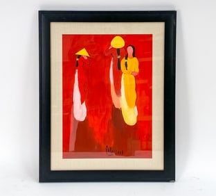 MODERNIST ABSTRACT VIETNAMESE PAINTING