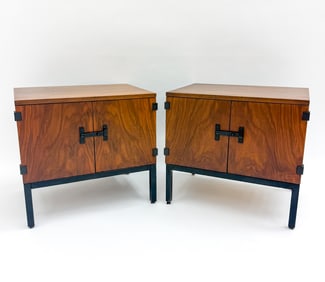 PAIR OF MILO BAUGHMAN FOR DIRECTIONAL NIGHTSTANDS