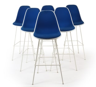 (6) HERMAN MILLER EAMES STOOLS