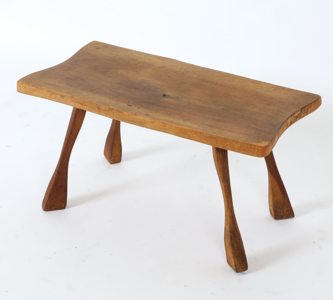BRUTALIST WABI SABI DUTCH WALNUT SIDE TABLE 1950'S (1 of 13)