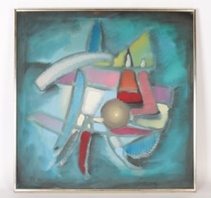 AYSEGUL BETON (B. 1949) ABSTRACT ACRYLIC ON CANVAS