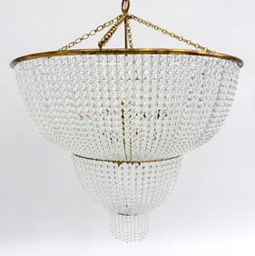 VISUAL COMFORT "JACQUELINE" GLASS BEAD CHANDELIER