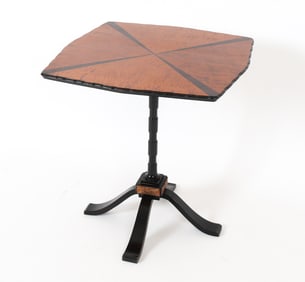 ART DECO SWEDISH INLAID WOOD SIDE TABLE C. 1920'S