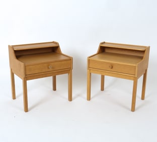 PAIR OF DANISH OAK NIGHTSTANDS C. 1960S