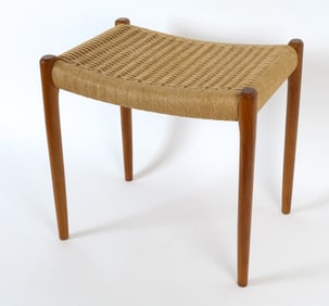 NIELS O. MOLLER MODEL 77A DANISH TEAK STOOL