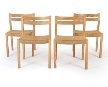 J. L. MOLLER MODEL 401 DANISH PINE DINING CHAIRS