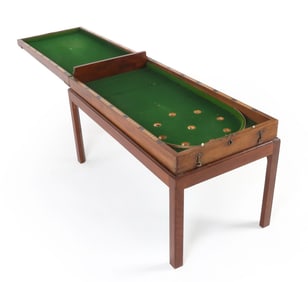 ANTIQUE ENGLISH VICTORIAN BAGATELLE GAME TABLE
