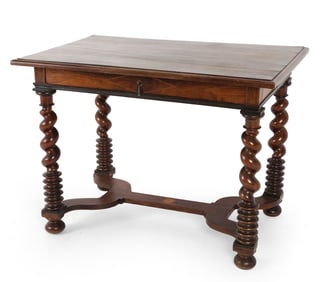 ANTIQUE CHARLES II WILLIAM MARY STYLE SIDE TABLE