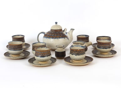 SOHOLM DANISH CERAMIC TEA SERVICE GROUPING C.1960S