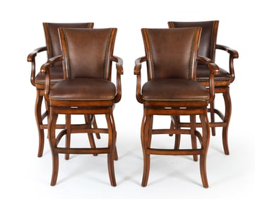 (4) BARRINGTON SWIVEL BAR HEIGHT BAR STOOLS