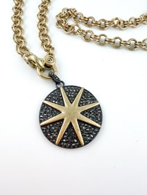 MARLYN SCHIFF STARBURST PENDANT NECKLACE