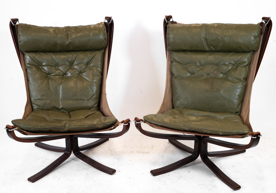 PAIR OF SIGURD RESSEL "FALCON" CHAIRS C. 1970S