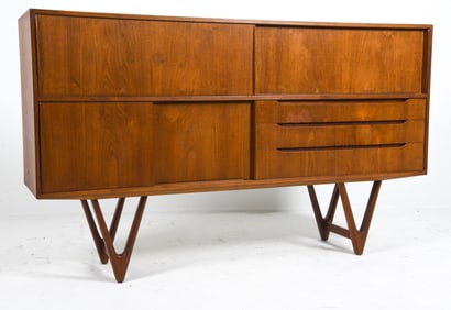 KURT OSTERVIG DANISH TEAK HIGHBOARD C. 1960S