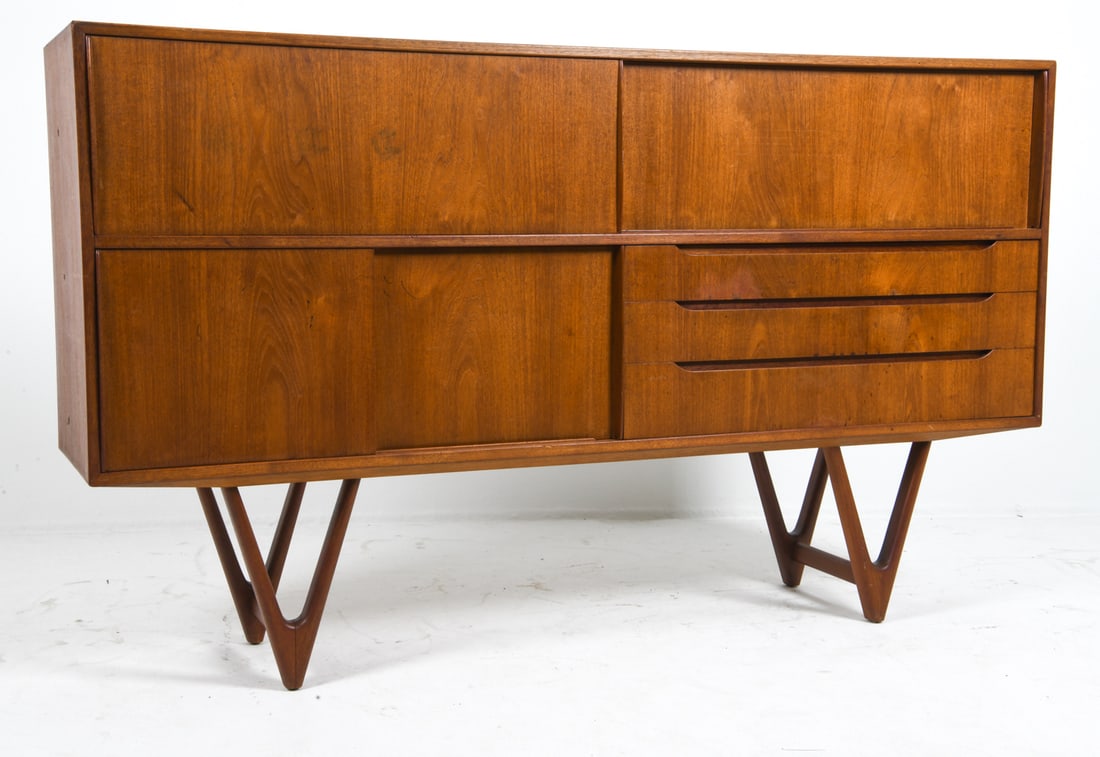 KURT OSTERVIG DANISH TEAK HIGHBOARD C. 1960S (1 of 10)